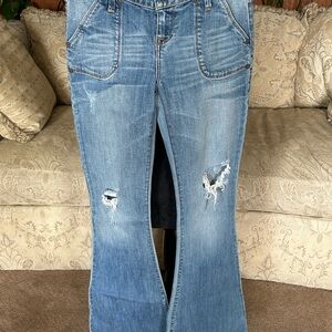 Artisan Light Blue Distressed Flare Jeans
